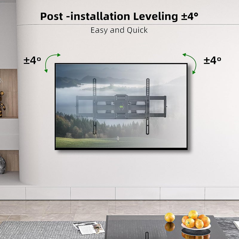 USX MOUNT Full Motion TV Wall Mount for Most 37"-84" Flat Screen TV, Swivel or Tilt TV Wall Bracket with Dual Articulating Arms, for 12"-16" Wood Studs, Max VESA 600x400mm, Load 120 lbs by - Image 5